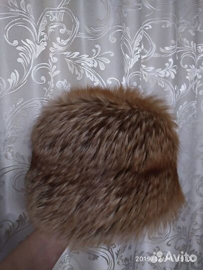 Новая женская шапка из меха лисы