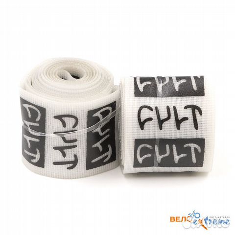 BMX Ободная лента Cult Stack Logo (черный / белый)