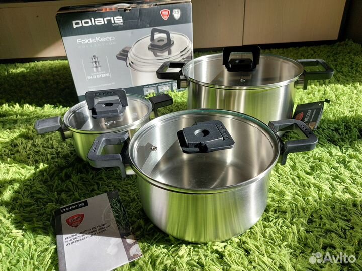 Набор кастрюль Новый Polaris Оригинал