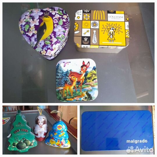 Коробки подарочные жестяные разного размера