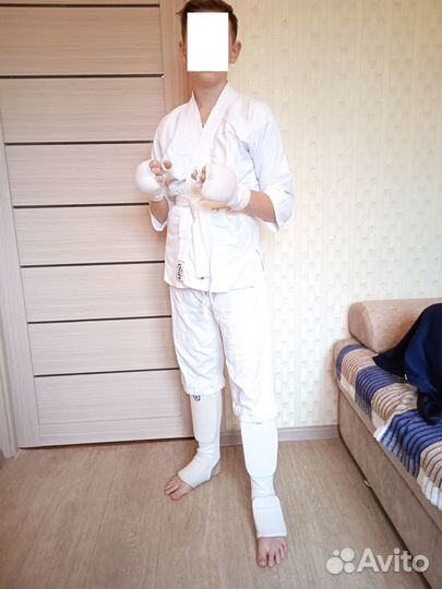 Кимоно + наколенники + перчатки.140см хлопок 100