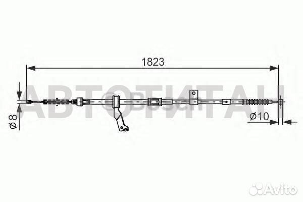 Трос, стояночная тормозная система toyota avensis