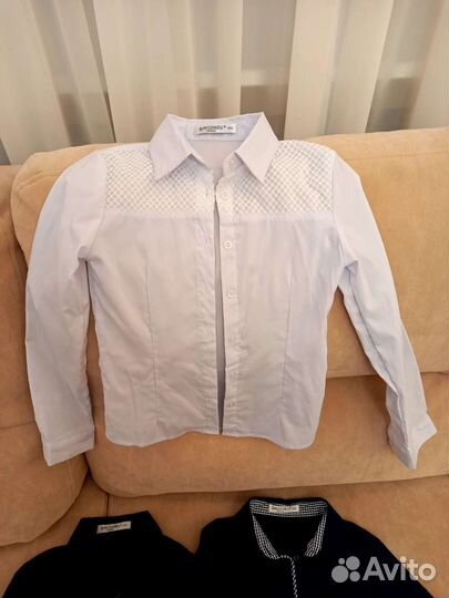 Блузки школьные для девочки р 122