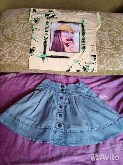 Детские вещи пакетом для девочек 4-5 лет