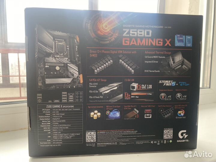 Материнская плата gigabyte Z590 gaming X
