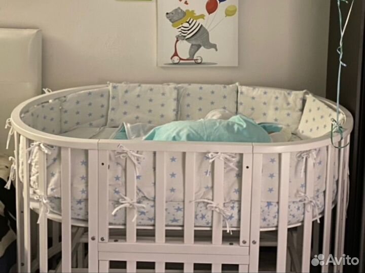 Детская кроватка трансформер 6 в 1 + маятник