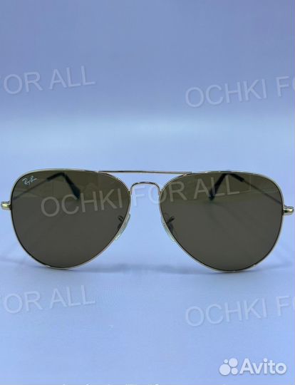 Очки рей бен модель 3026 авиаторы стекло