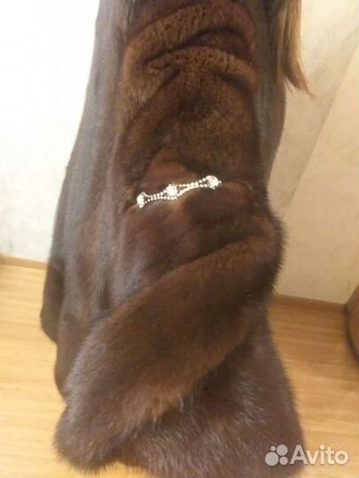 Шуба норковая с капюшоном