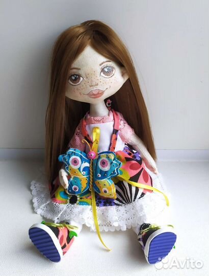 Текстильная интерьерная кукла ручной работы