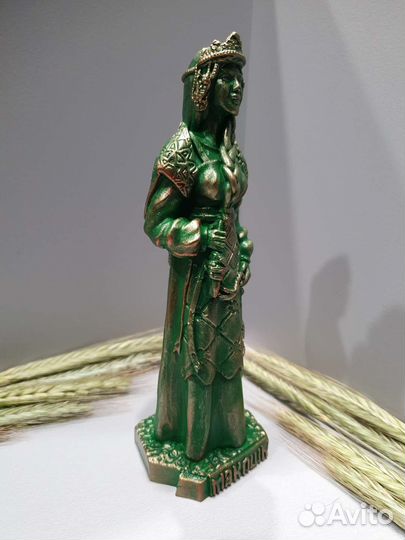 Статуэтка славянской Богини Макошь зелёная