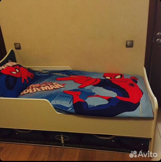 Детская кровать 160 на 80 с матрасом