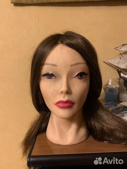 Голова манекен натуральные волосы