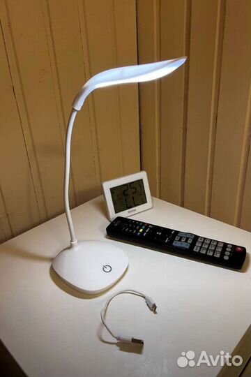 Светильник с аккумулятором голубой