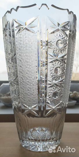 Хрустальная ваза ручная работа Европа 70-е
