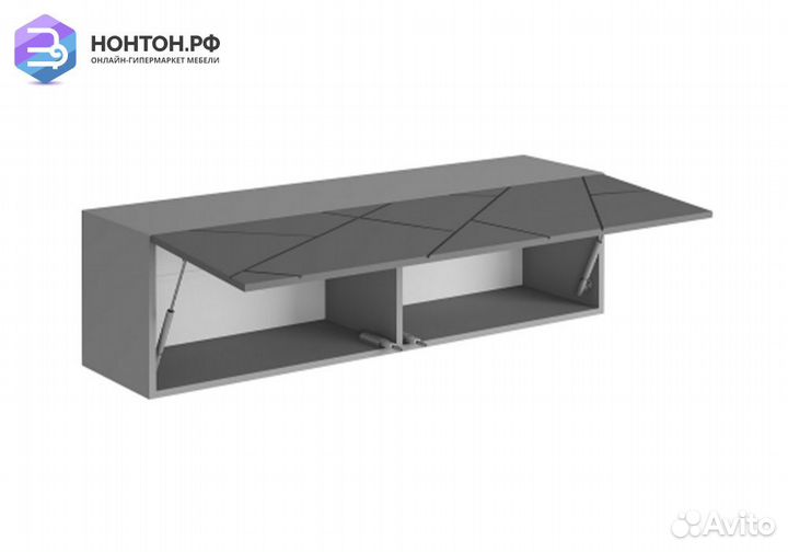 Шкаф навесной Гранж шн-004 серый шифер / матовый г