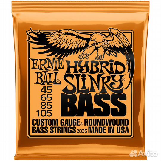 Ernie ball 2833 nickel wound slinky hybrid 45-105