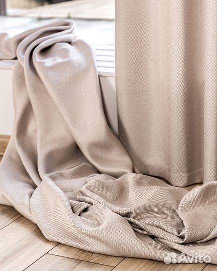 Комплект штор рогожка Орфей Миндальное искушение