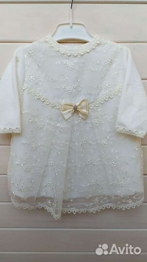 Платье на девочку 6-12мес и берет.Состояние нового