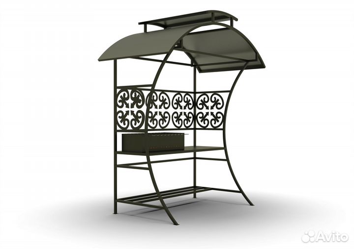 Беседка с мангалом дизайнерская