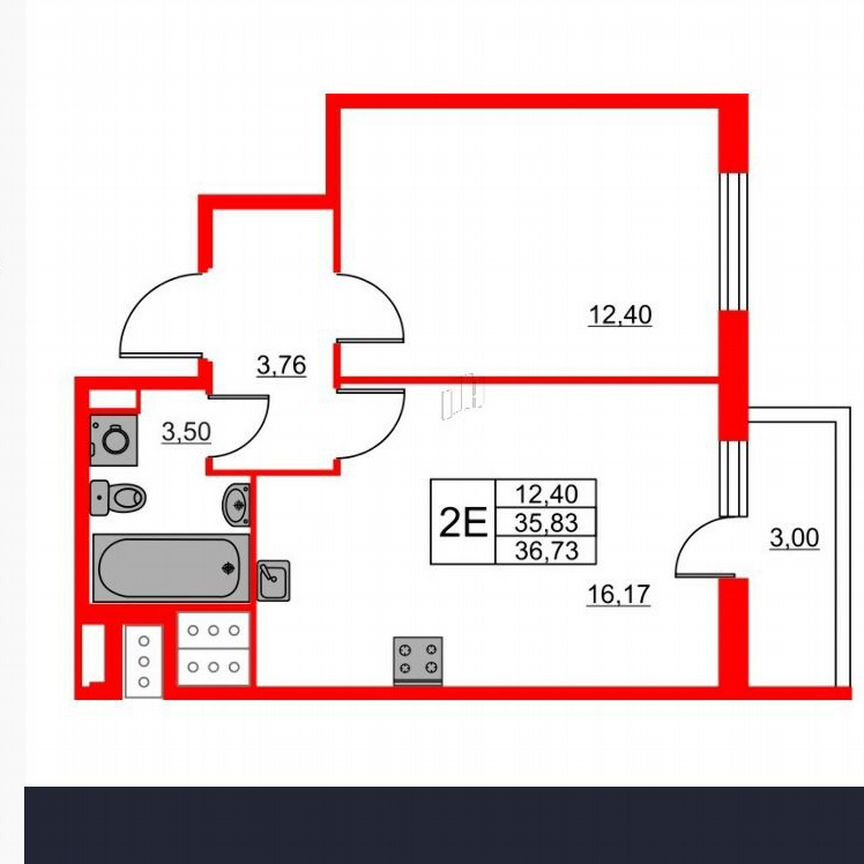 1-к. квартира, 36,7 м², 13/18 эт.