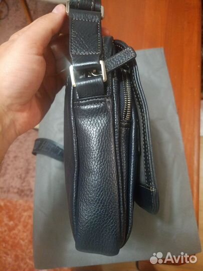 Сумка мужская натуральная кожа через плечо