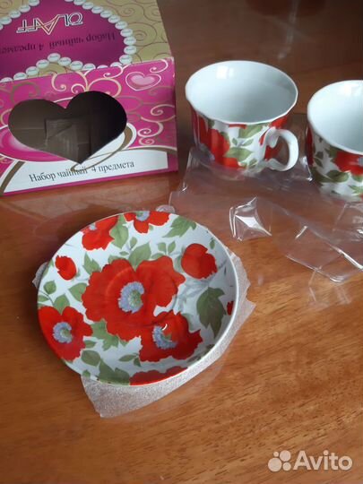 Чашка с блюдцем набор 2 пары