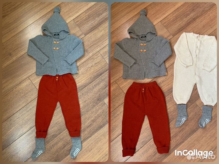 Новые Штаны Кофта детские из альпаки и мериноса 86