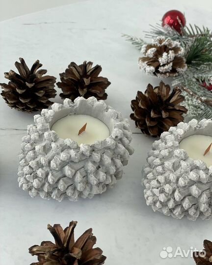 Новогодний подсвечник «Кедровая шишка»