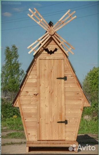 Дачный туалет с лебедем ZDN