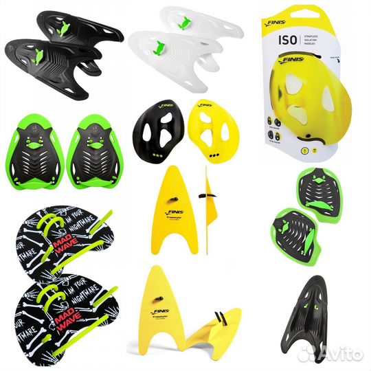 Инвентарь для пловцов/лопатки/очки/ласты/купальник