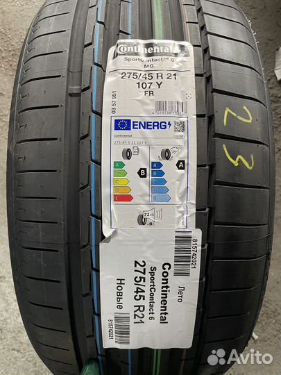 Continental SportContact 6 275/45 R21 и 315/40 R21 107Y