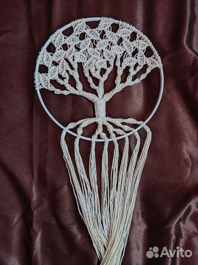 Панно макраме - дерево жизни (дерево рода)