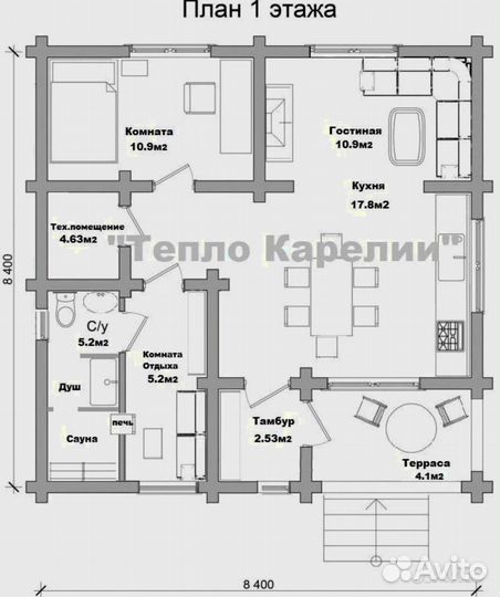 Сруб дома Компакт