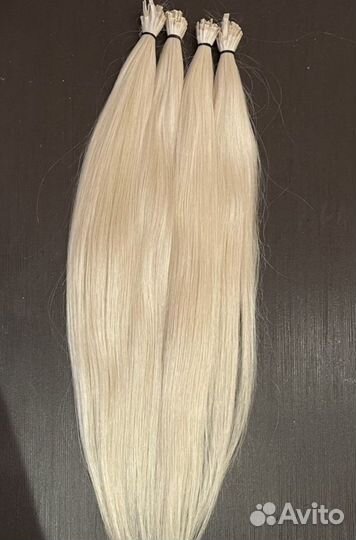 Волосы на капсулах, блонд