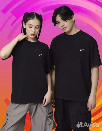Футболка nike черная универсальная