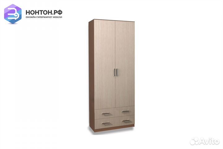 Шкаф Дуэт платяной ясень шимо темный / ясень шимо