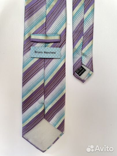 Винтажный галстук в полоску Bruno Marchesi ориг
