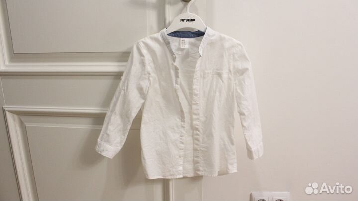 Рубашка белая H&m для мальчика
