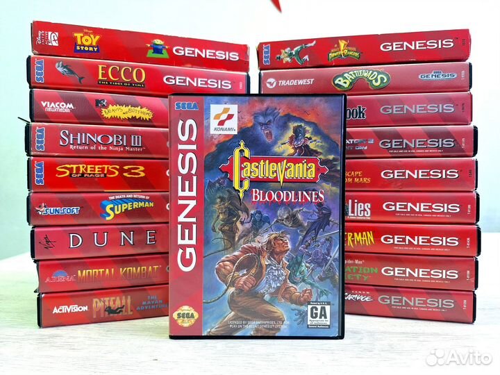 100 картриджей Sega Genesis (Mega Drive)