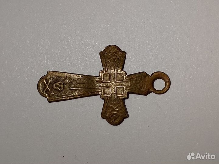 Старинный крестик Латунь