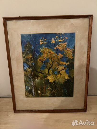 Картина масло осенний пейзаж