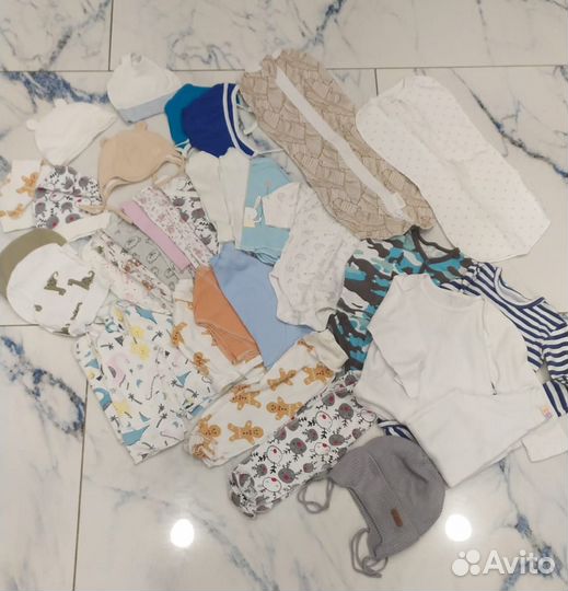 Вещи пакетом для новорождённых 56 86