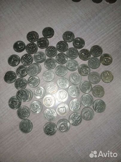 Продам монеты 15,20,50 копеек СССР