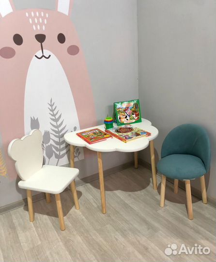 Стол облако и стул для детей