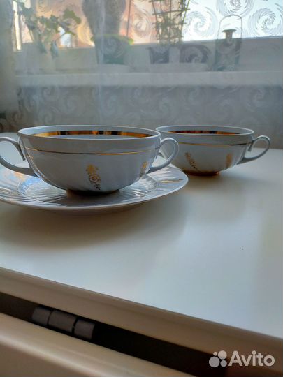 Тарелка для бульона фарфоровая