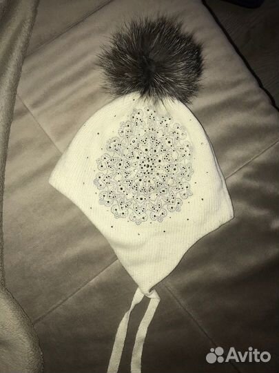 Шапка chobi Кашемир лама Crystal Svarovski