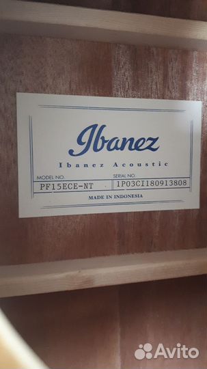 Гитара электроакустическая ibanez pf15ece-nt