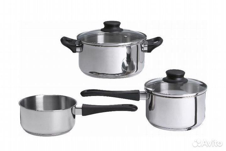 Новый набор кастрюль Икеа Аннонс, для индукции