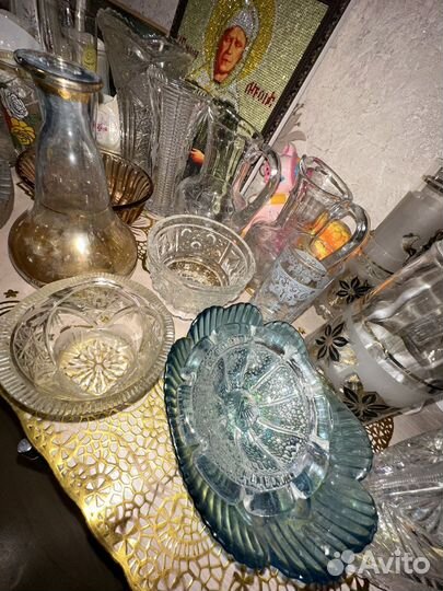 Посуда салатник хрусталь ваза стакан рюмка