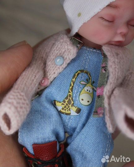 Пупс миниреборн ооак кастом кукла пупсик